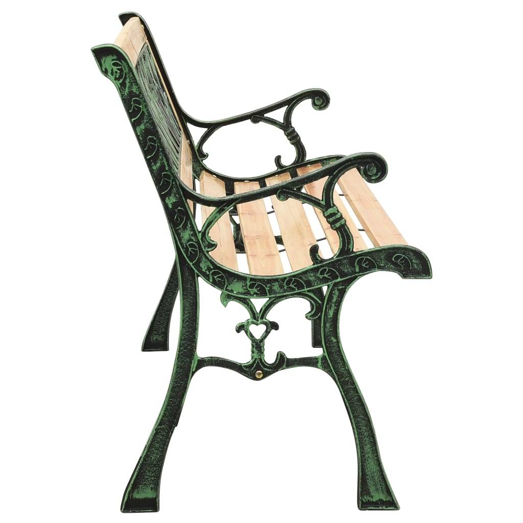 Maison Chic - Banc de jardin - Banc d'extérieur - Banquette 122 cm fonte et bois de sapin massif-JU13918 - Image 3