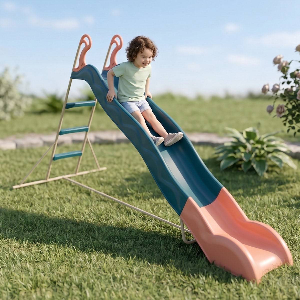 Toboggan Linou bleu 2,63 m 3 12 ans Trigano - Image 2