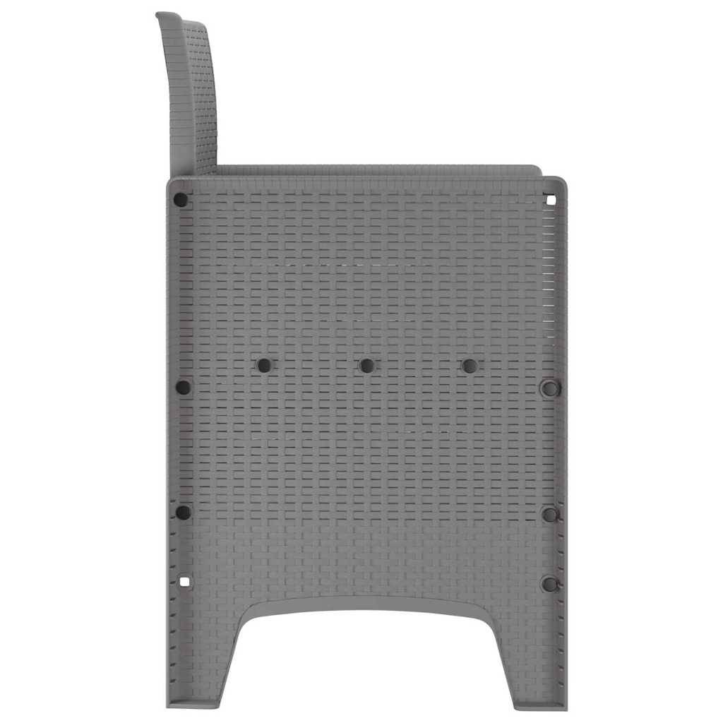 Maison Chic - Lot De 4 Chaises De Jardin - Fauteuils De Jardin Gris clair 53 x 49 x 85 cm PP - Image 6