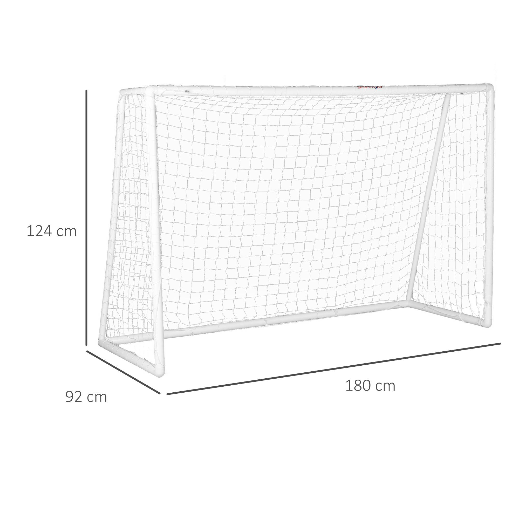Sportnow - But de football cage de foot - dim. 180L x 92l x 124H cm - PVC blanc - SPORTNOW - Image 3