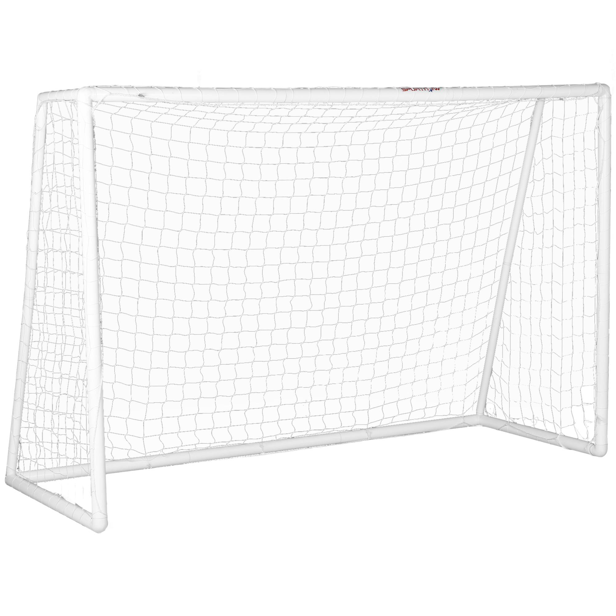 Sportnow - But de football cage de foot - dim. 180L x 92l x 124H cm - PVC blanc - SPORTNOW - Image 1
