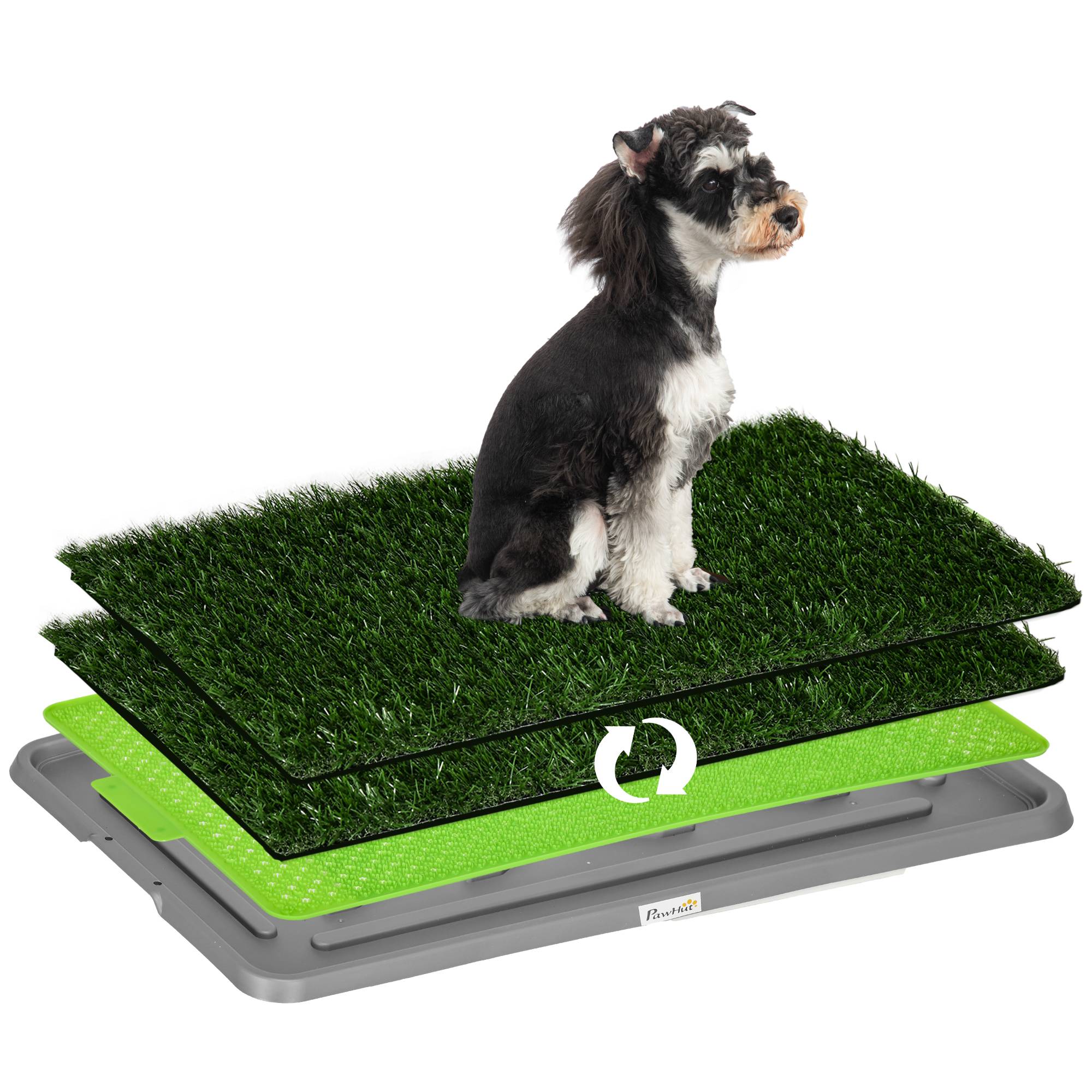 Sans Marque - Toilette pour chien litière avec tapis en gazon artificiel bac pour l'apprentissage de la propreté, 67 x 41 cm - Image 1