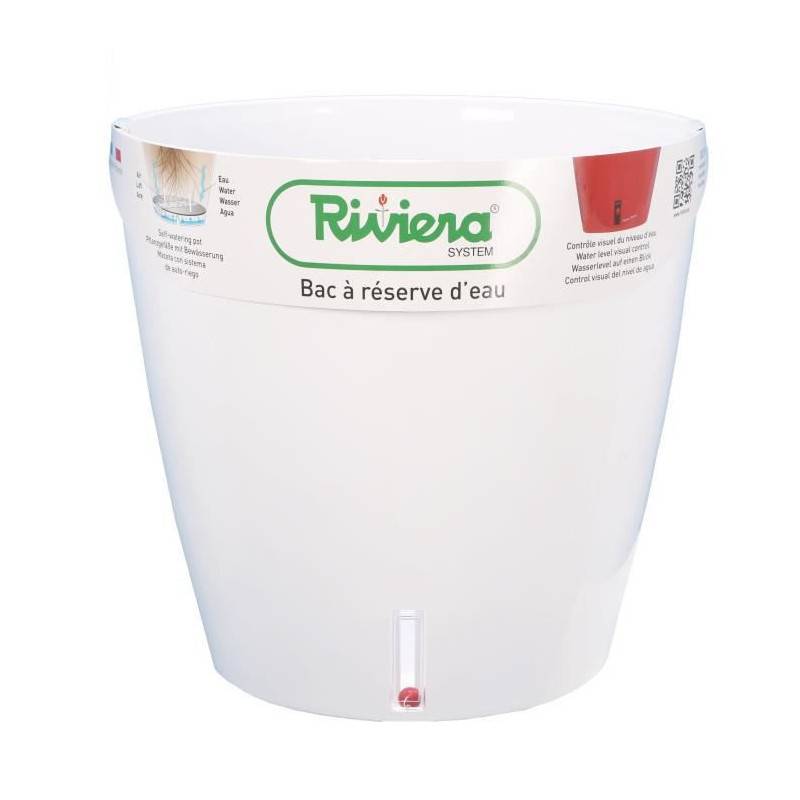 Riviera - Riviera Pot Rond Eva New En Plastique - O 46 Cm - 49 L - Blanc - Image 1