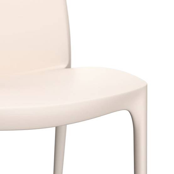 Lot de 2 Chaises de jardin - Chaises d'extérieur - Fauteuils de jardin crème 50x46x80 cm polypropylène - Image 7
