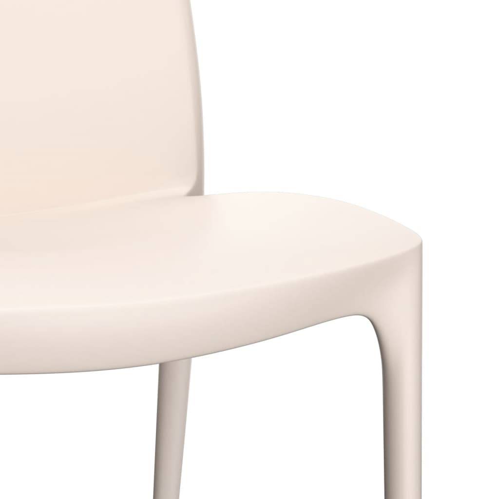 Lot de 2 Chaises de jardin - Chaises d'extérieur - Fauteuils de jardin crème 50x46x80 cm polypropylène - Image 7
