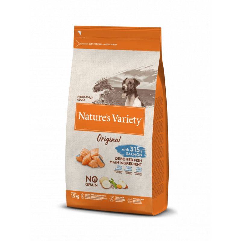 CROQUETTE CHIEN - ORIGINAL MINI SAUMON - NATURE'S VARIETY 7 kg - Image 1