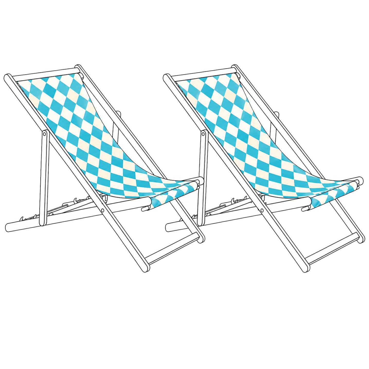 Beliani - Toile pour transat et chilienne Polyester Bleu ANZIO/AVELLINO - 44x113x1- Beliani - Image 2