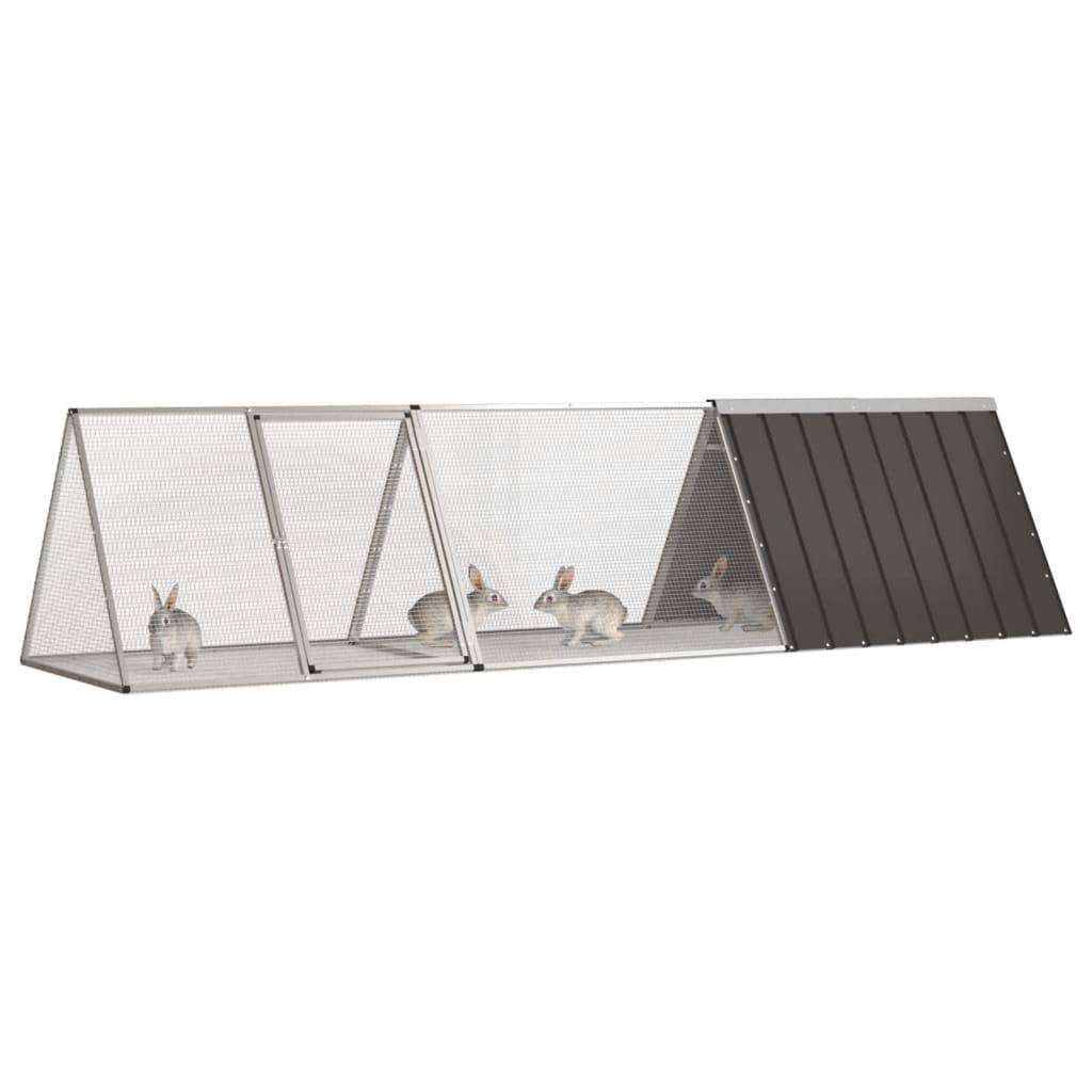 Clapier extérieur modulable acier galvanisé pour lapin Anthracite – ComfortXL Outdoor Living - Image 2