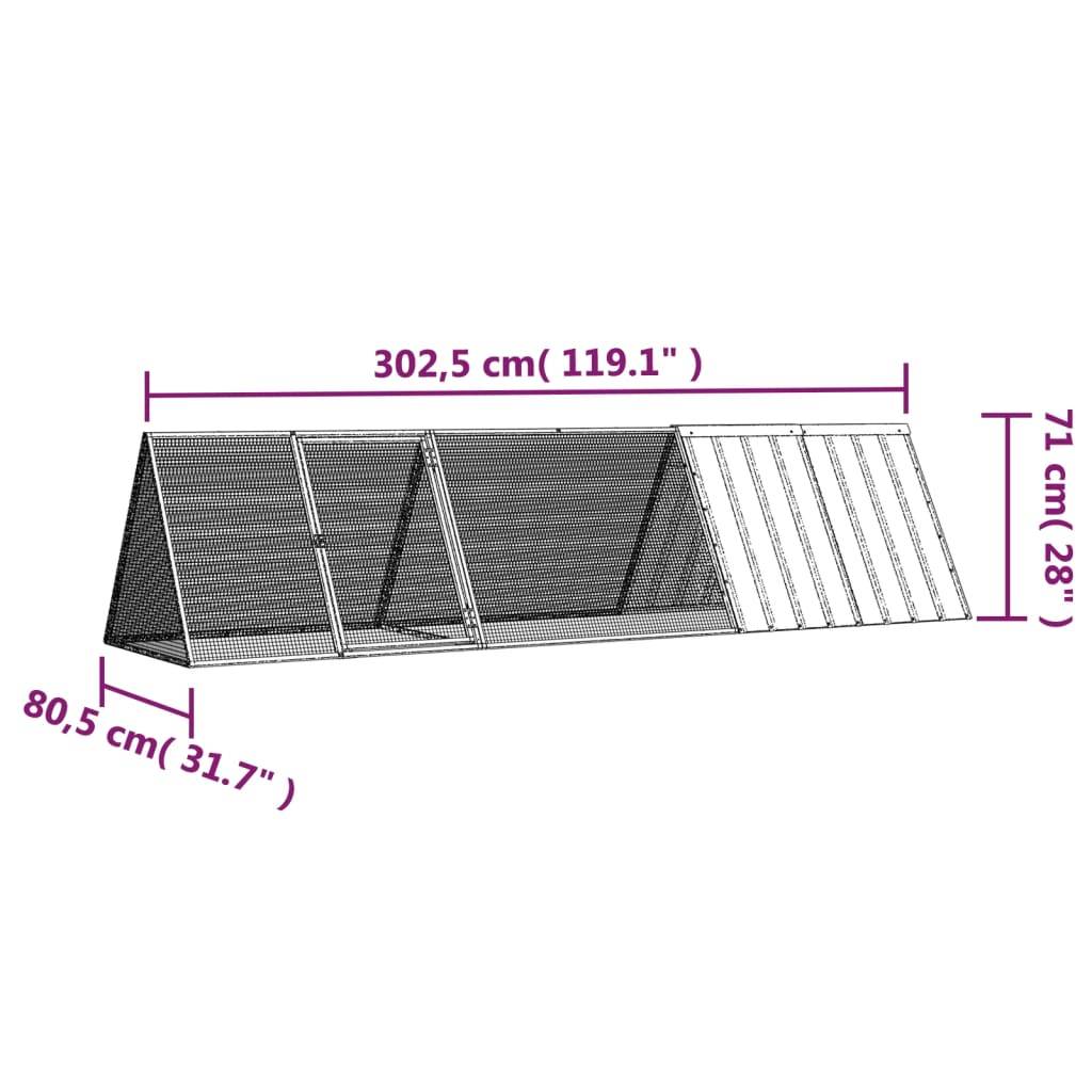 Clapier extérieur modulable acier galvanisé pour lapin Anthracite – ComfortXL Outdoor Living - Image 6