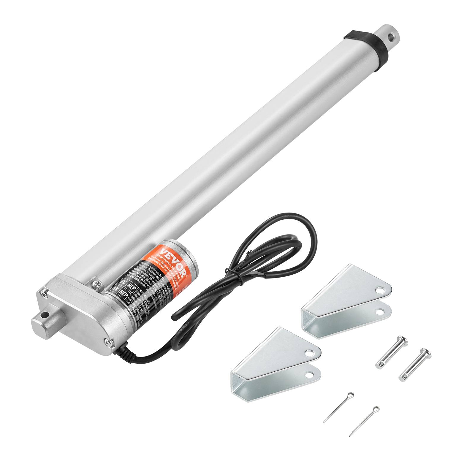 VEVOR Actionneur linéaire 12V 300mm 1500N 5mm/s, IP54, pour meubles, automatisation, équipements mécaniques. - Image 1