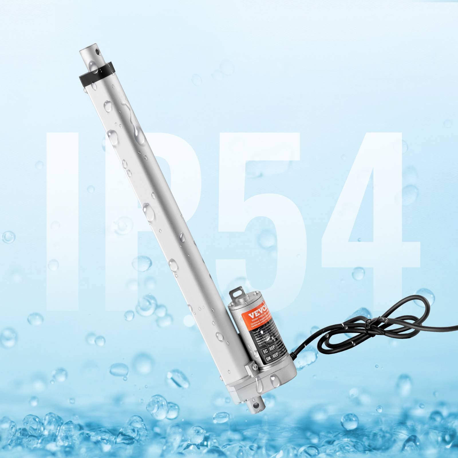 VEVOR Actionneur linéaire 12V 300mm 1500N 5mm/s, IP54, pour meubles, automatisation, équipements mécaniques. - Image 8