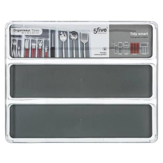 Range-Couverts "3 Compartiments" 40cm Gris - Image 4