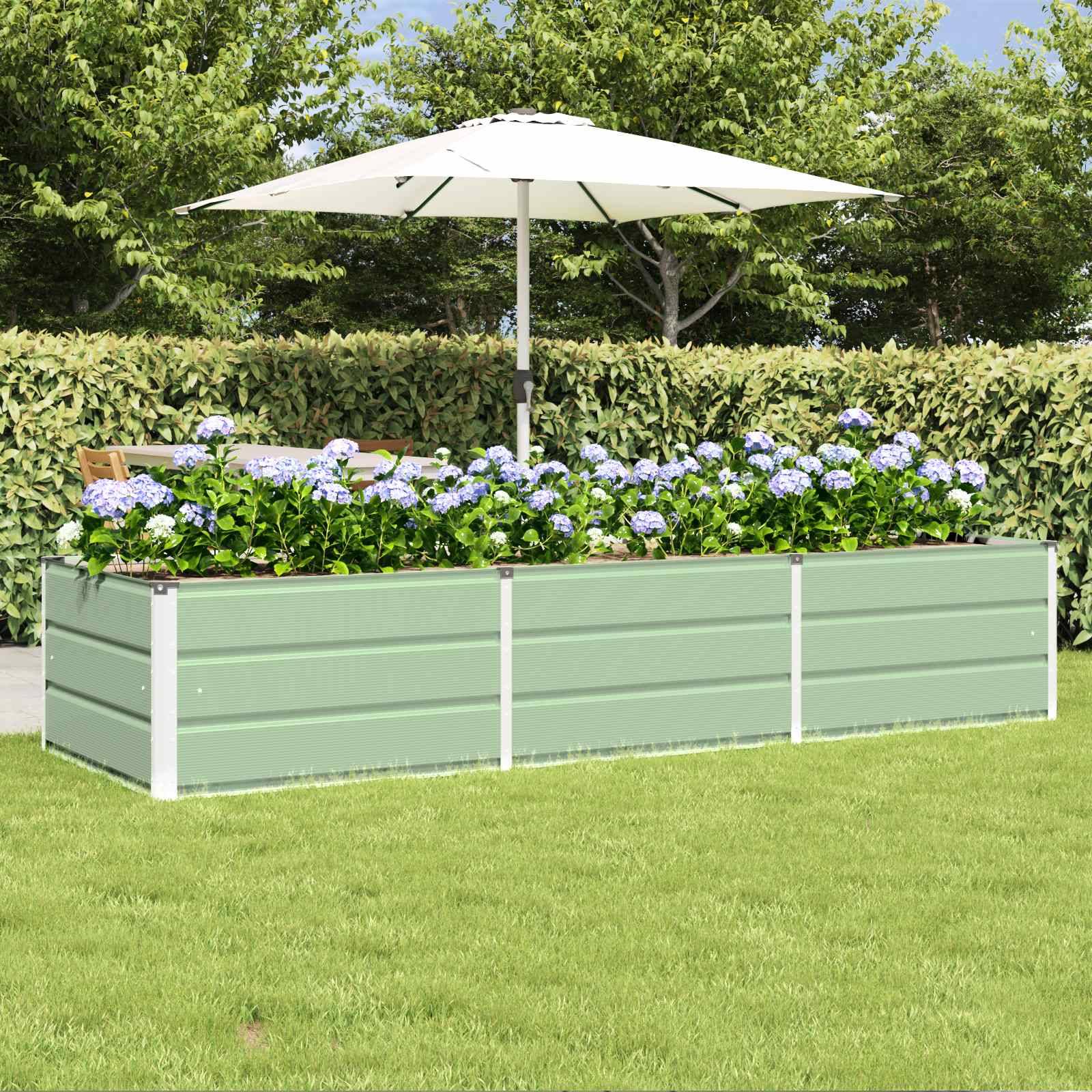 PANGIVO - Jardinière Acier Vert 240 x 80 x 45 cm - PANGIVO - Image 1
