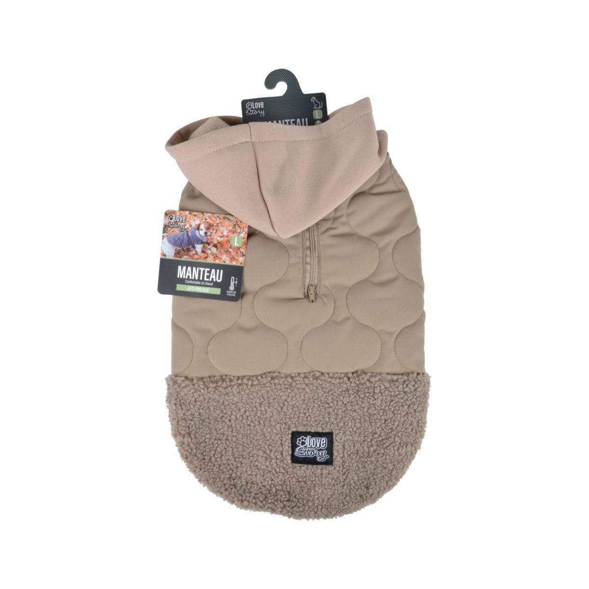 Love Story - Manteau Matelassé Pour Chien "Teddy" 40cm Beige - Image 8