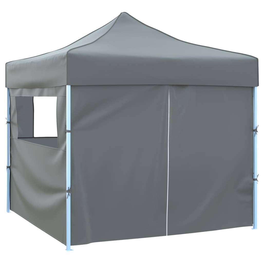 Tente de réception acier et tissu Oxford anthracite 291 x 291 x 315 cm - PANGIVO - Image 4