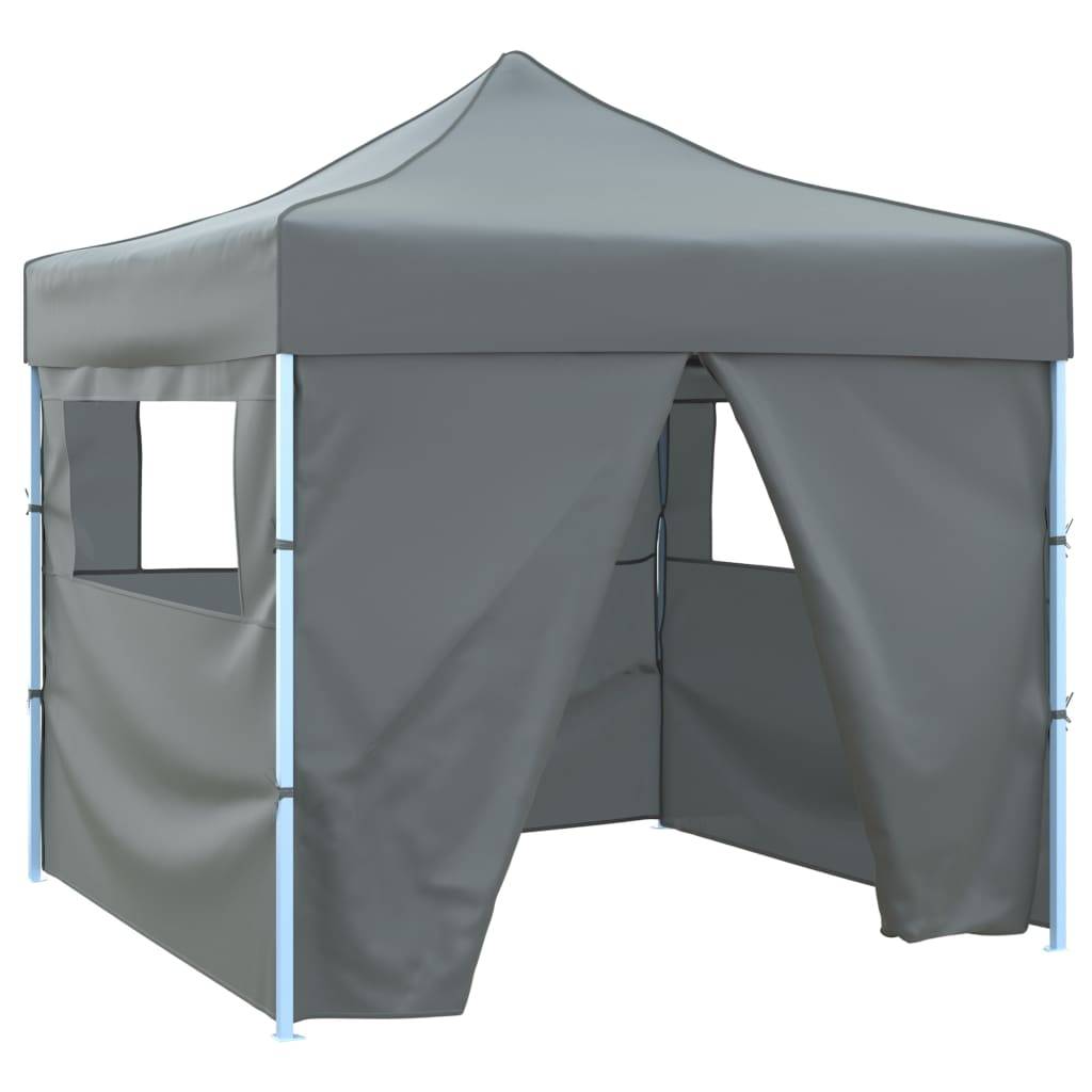Tente de réception acier et tissu Oxford anthracite 291 x 291 x 315 cm - PANGIVO