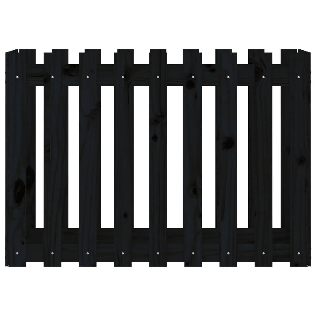 ComfortXL - Potager surélevé très haut pin massif design clôture Noir 100x50x70 cm – ComfortXL Outdoor Living - Image 5