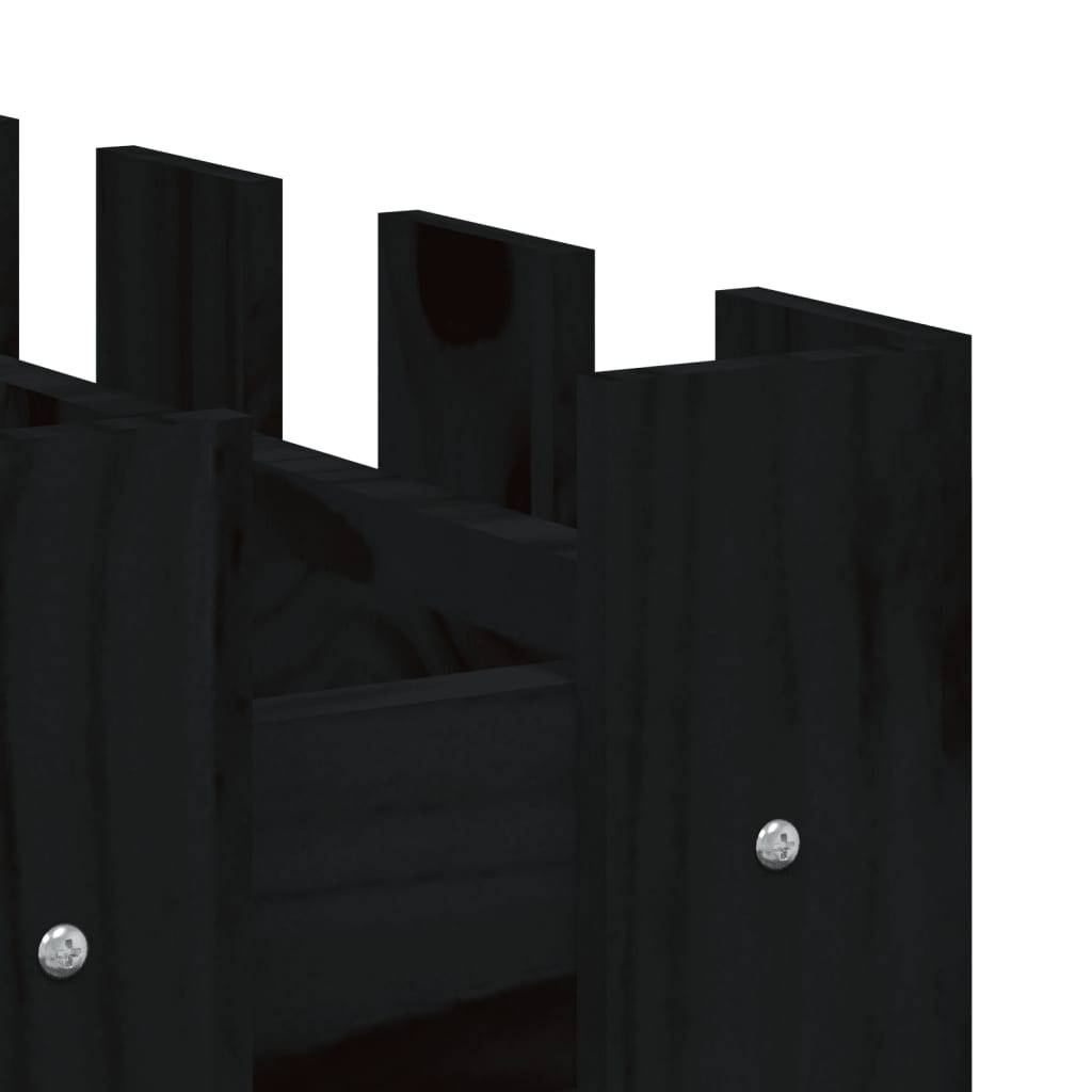 ComfortXL - Potager surélevé très haut pin massif design clôture Noir 100x50x70 cm – ComfortXL Outdoor Living - Image 7