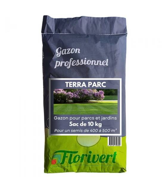 Semis pour gazon Terra Parc 10 kg, pour un gazon fin et facile à établir - Florivert 1201803 - Image 1