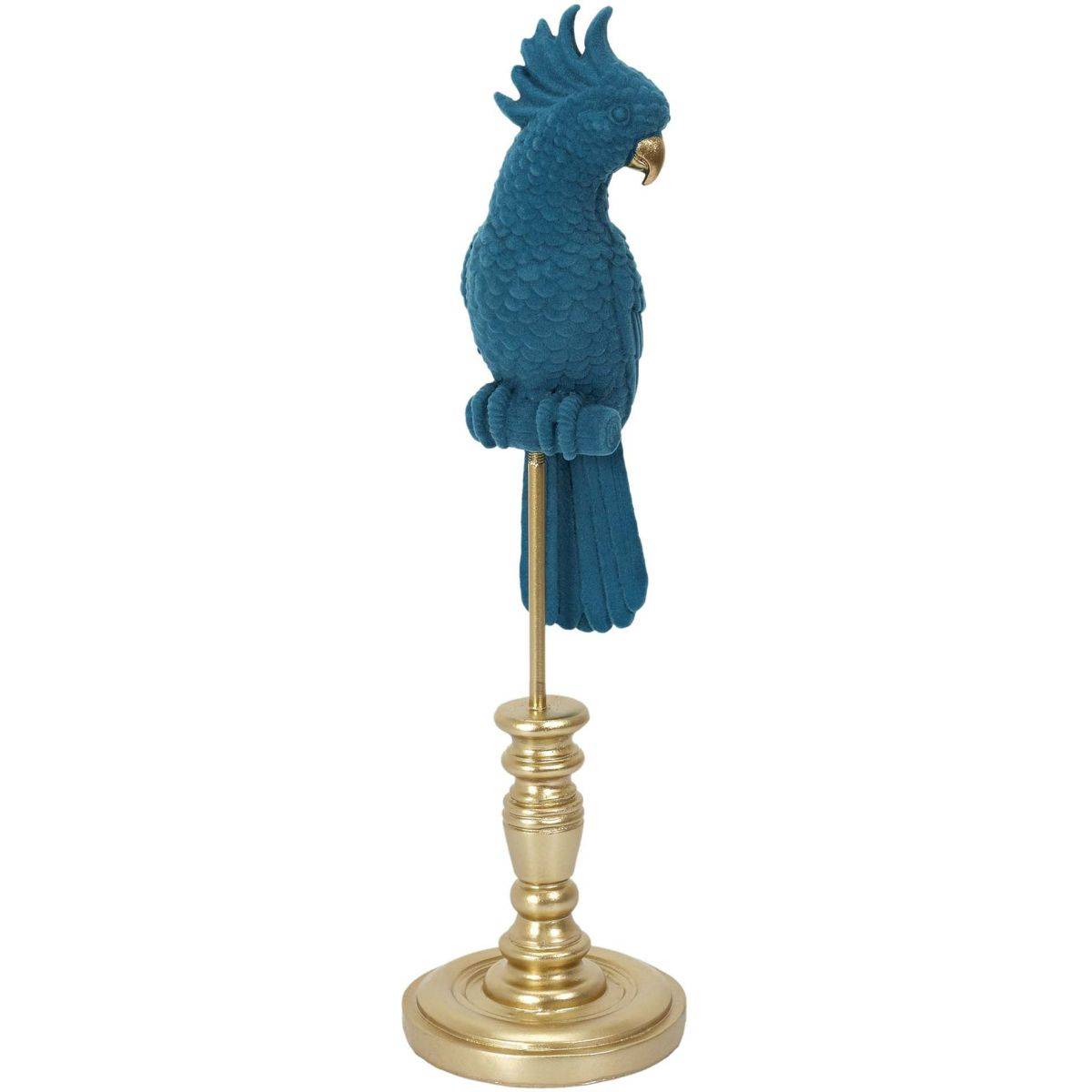 The Home Deco Factory - Perroquet décoratif en résine 37 cm Bleu - Image 1
