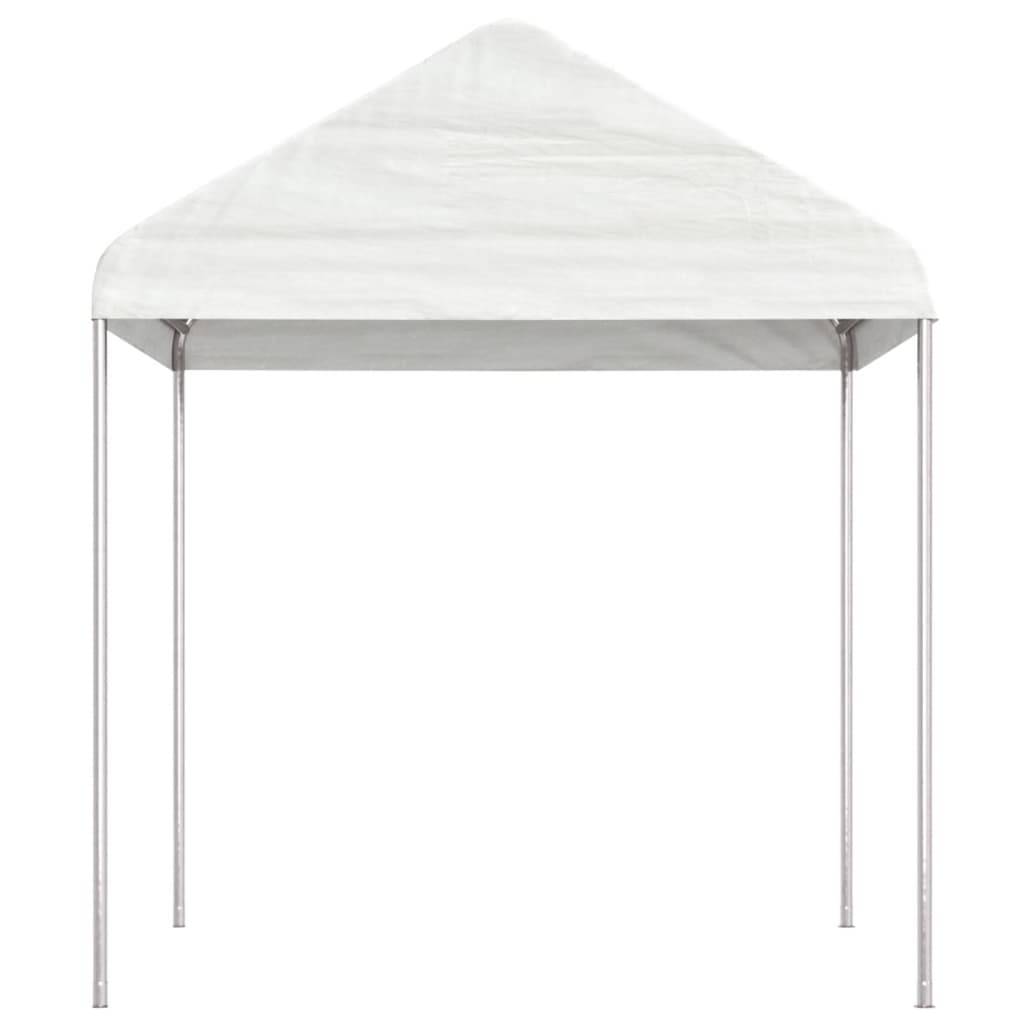 Pergola Jardin - Tonnelle de jardin - Belvédère avec toit blanc 2,28x2,23x2,69 m polyéthylène MI96 - Image 1