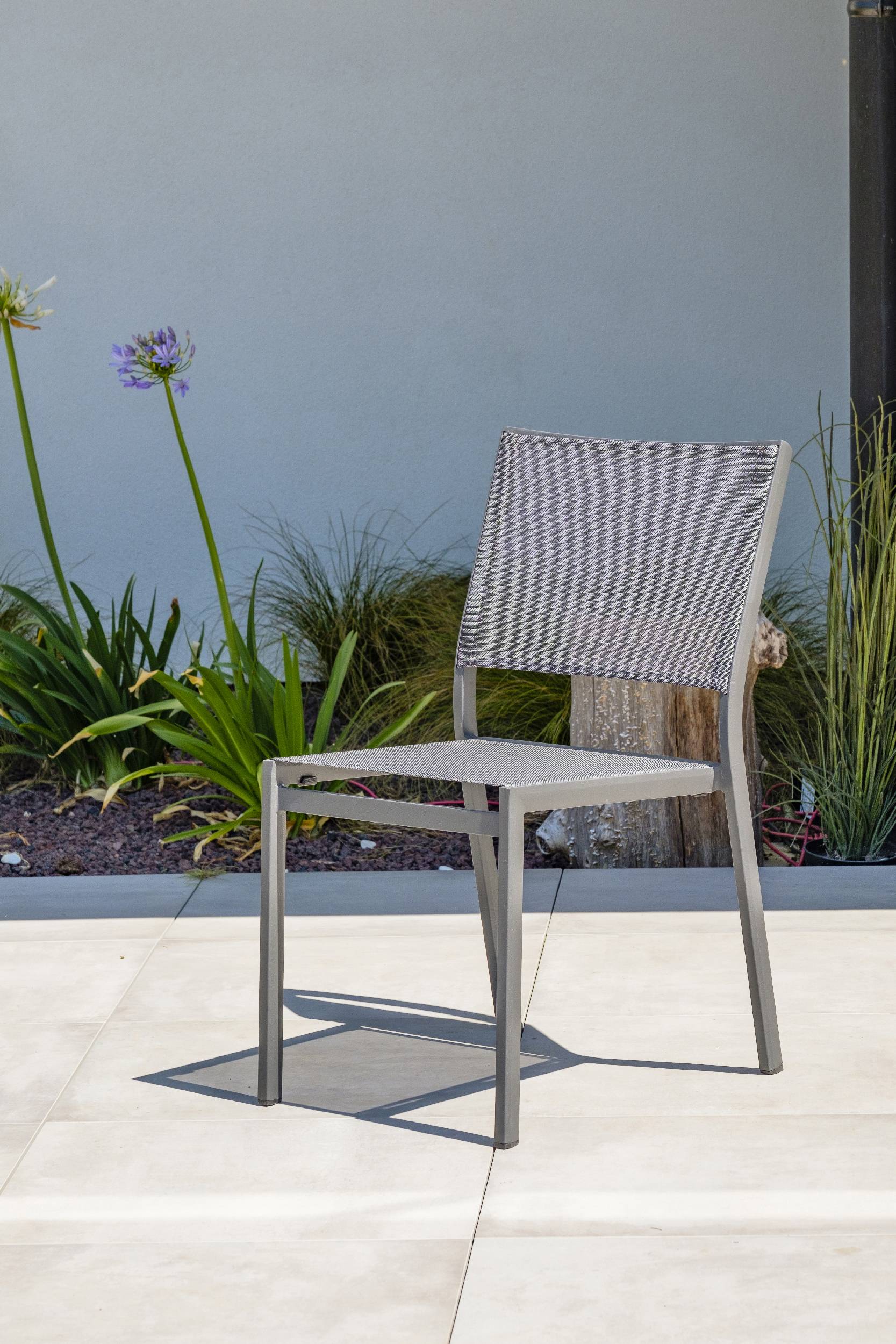 Dcb Garden - Ensemble repas de jardin 6 places en aluminium - Gris anthracite - DANIA - Image 5