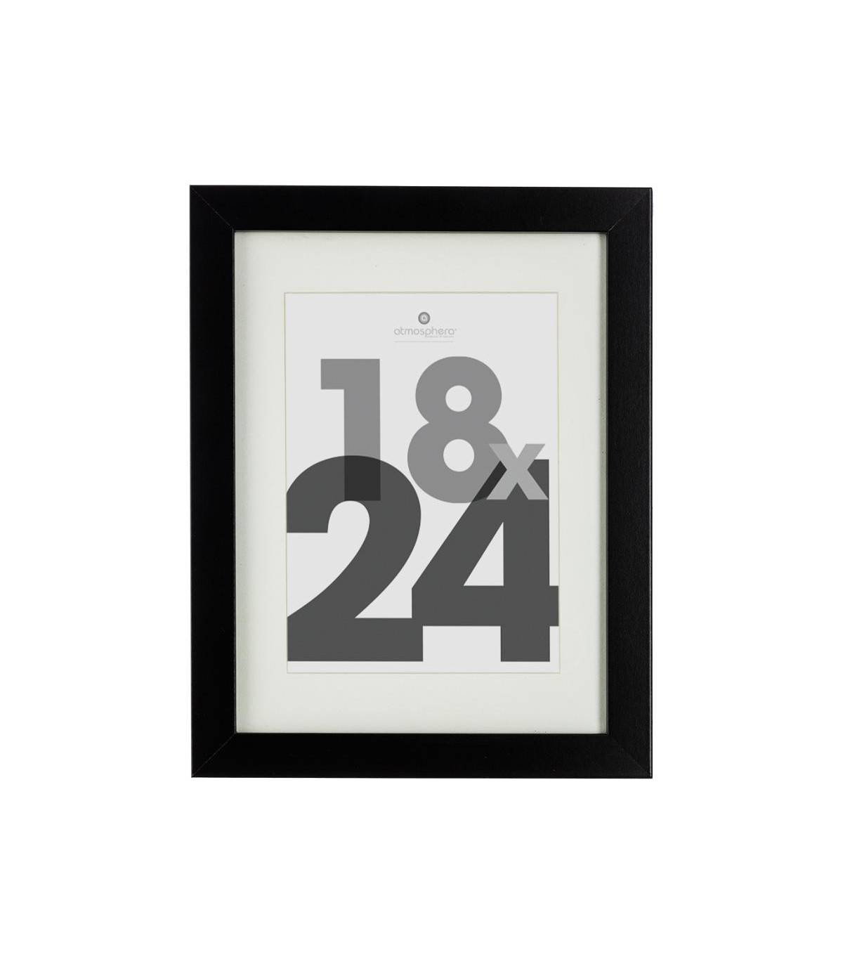 Cadre photo en Bois Noir pour Photo 18 x 24 cm - Image 1