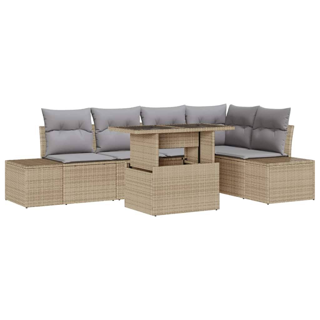 ComfortXL - Salon de jardin modulable 6 pièces en résine tressée et acier pour terrasse Beige – ComfortXL Outdoor Living - Image 2
