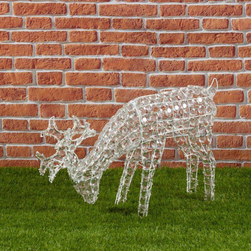 Lotti - Renne lumineux qui broute 3D H50CM 200 LED blanc froid fixe extérieur professionnel Lotti - Image 6