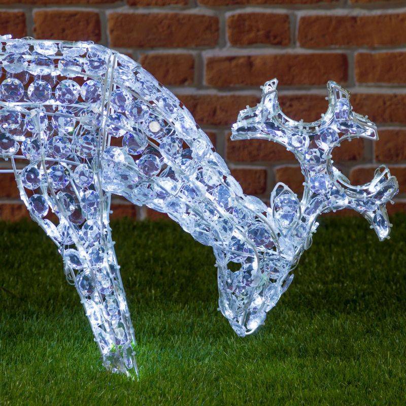 Lotti - Renne lumineux qui broute 3D H50CM 200 LED blanc froid fixe extérieur professionnel Lotti - Image 10