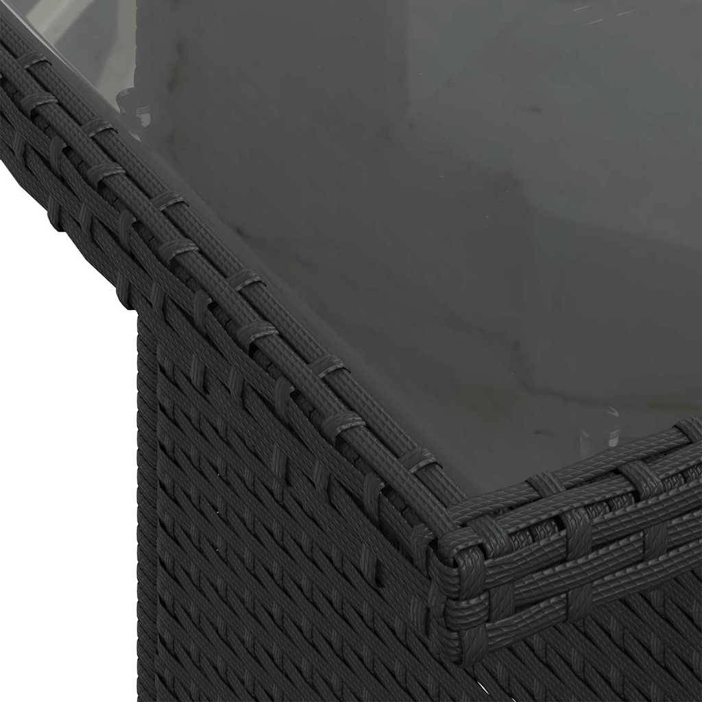 ComfortXL - Salon de Jardin d'Angle 7 Pièces Résine Tressée avec Coffres de Rangement 6 Places Noir – ComfortXL Outdoor Living - Image 8
