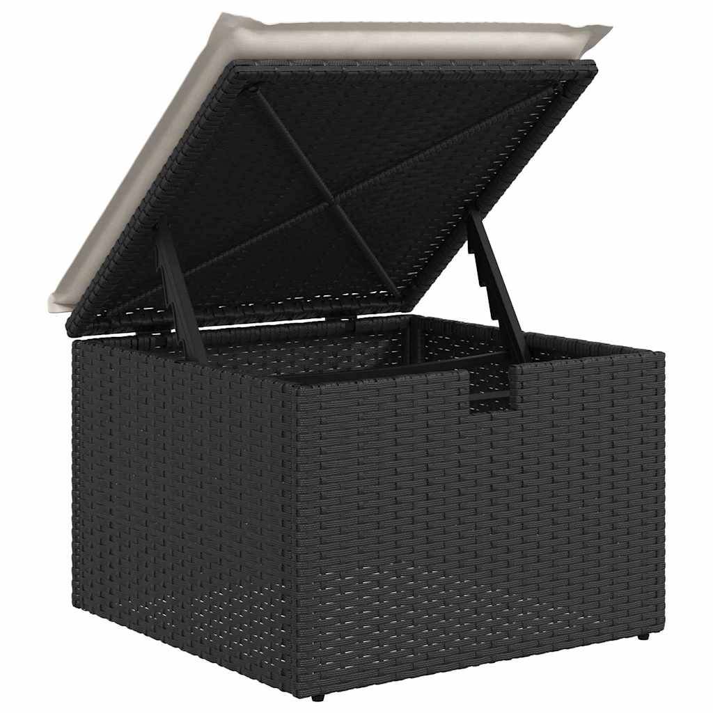 ComfortXL - Salon de Jardin d'Angle 7 Pièces Résine Tressée avec Coffres de Rangement 6 Places Noir – ComfortXL Outdoor Living - Image 4