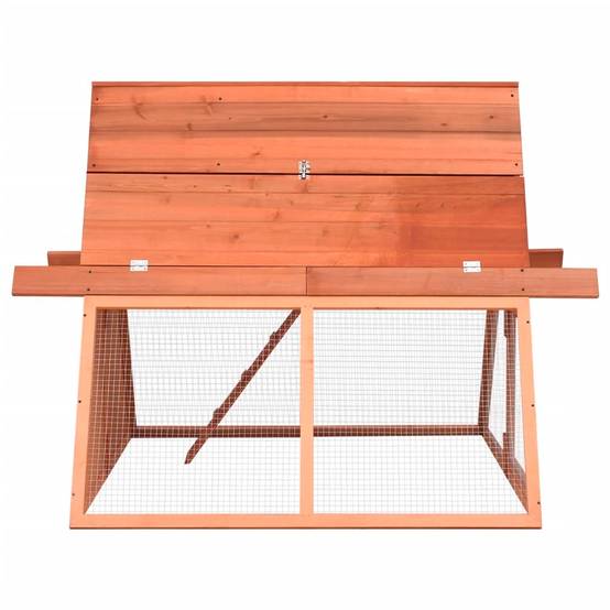 Clapier en bois de sapin design A-frame avec enclos et rampe d'accès – ComfortXL Outdoor Living - Image 4