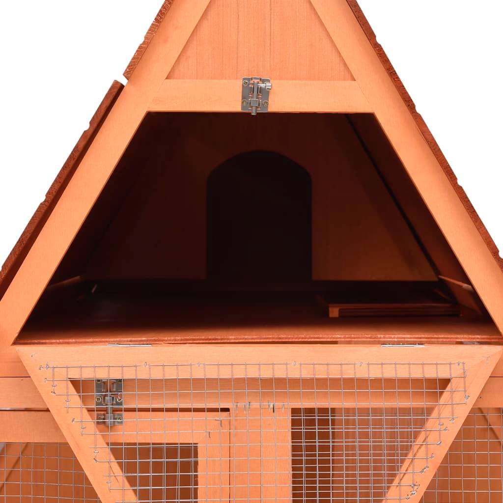 Clapier en bois de sapin design A-frame avec enclos et rampe d'accès – ComfortXL Outdoor Living - Image 6