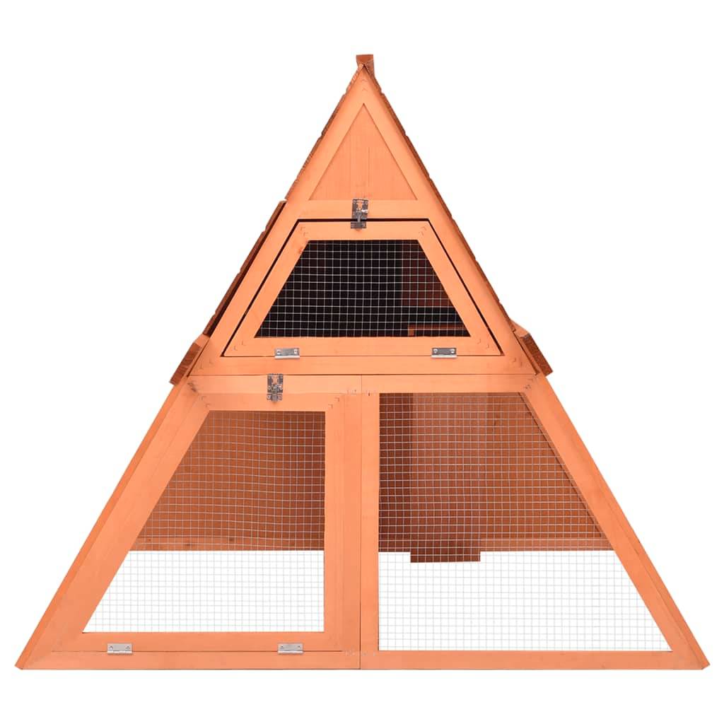 Clapier en bois de sapin design A-frame avec enclos et rampe d'accès – ComfortXL Outdoor Living - Image 3