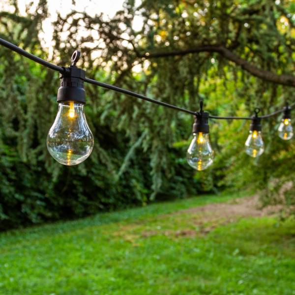 guirlande lumineuse guinguette 12M 30 ampoules transparente blanc chaud chic Lotti - Image 3