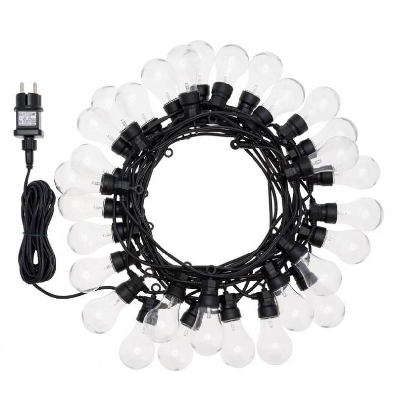 guirlande lumineuse guinguette 12M 30 ampoules transparente blanc chaud chic Lotti - Image 5