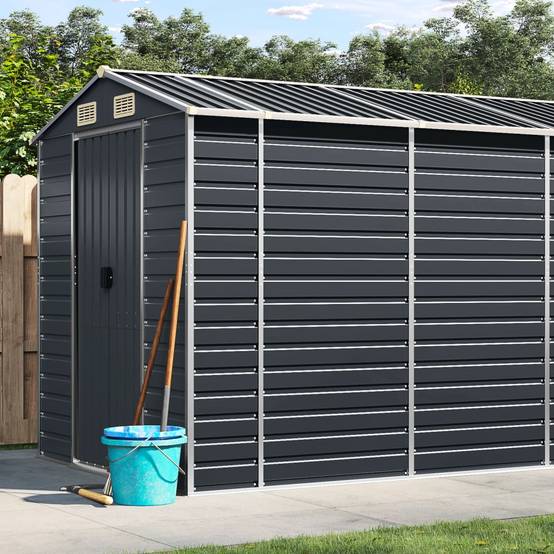 Vidaxl - Abri de jardin anthracite 191x980x198 cm acier galvanisé vidaXL 3188263 - Image 1