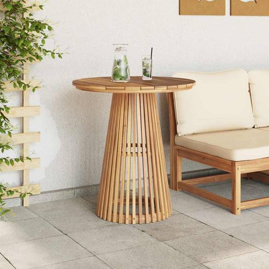 Table d'appoint Bois de Teck Massif Marron 70 x 70 x 75 cm, Poids :15.1kg - PANGIVO - Image 4