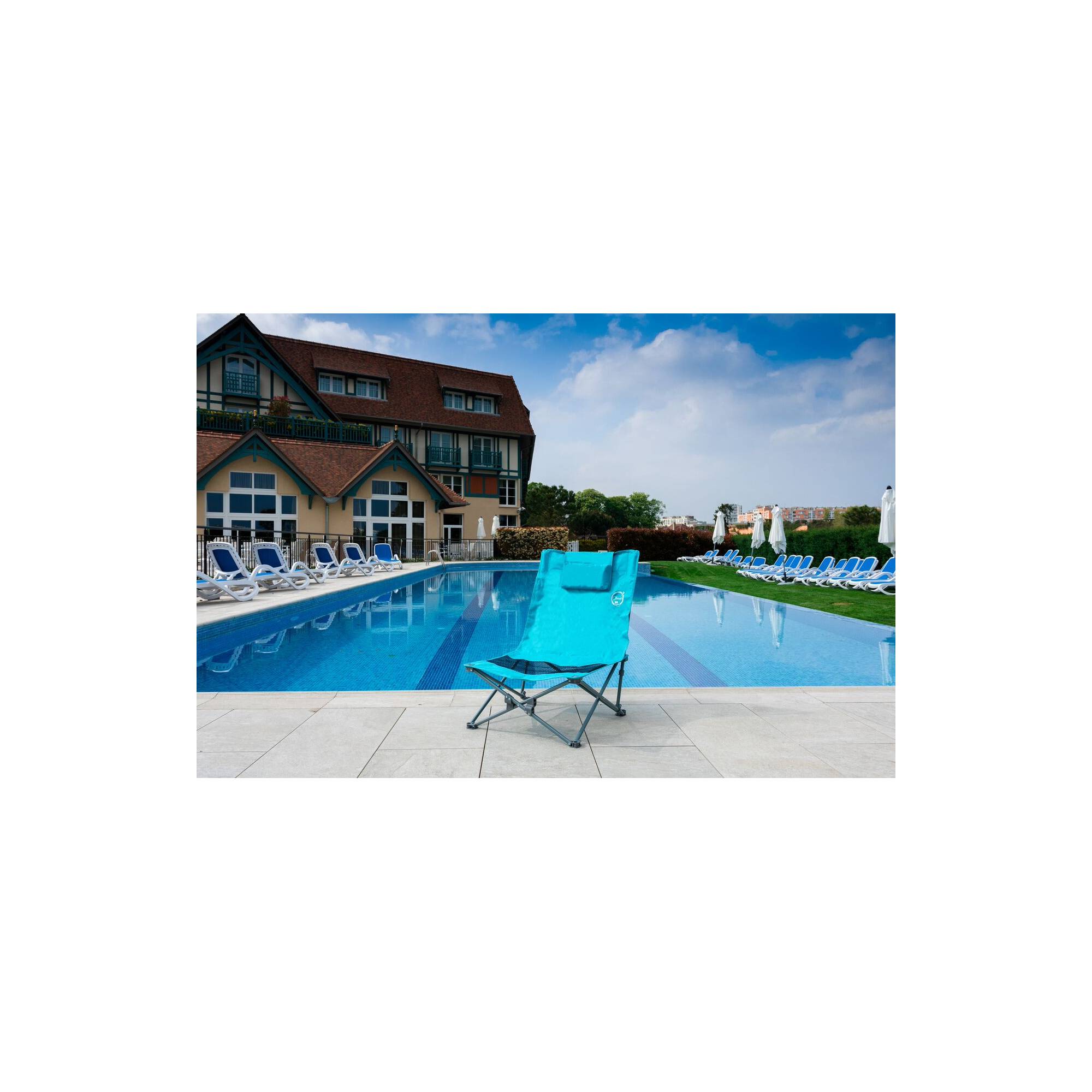 Lot de 2 sièges de plage pliables - O'Beach - Housse de transport inclus - 40 x 40 x 70 cm - Image 2