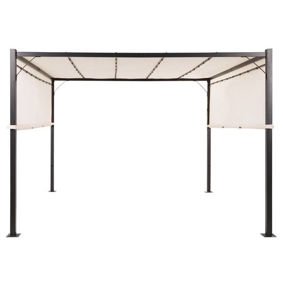 Pergola de jardin Acier Beige PARGA - Beliani - Image 1