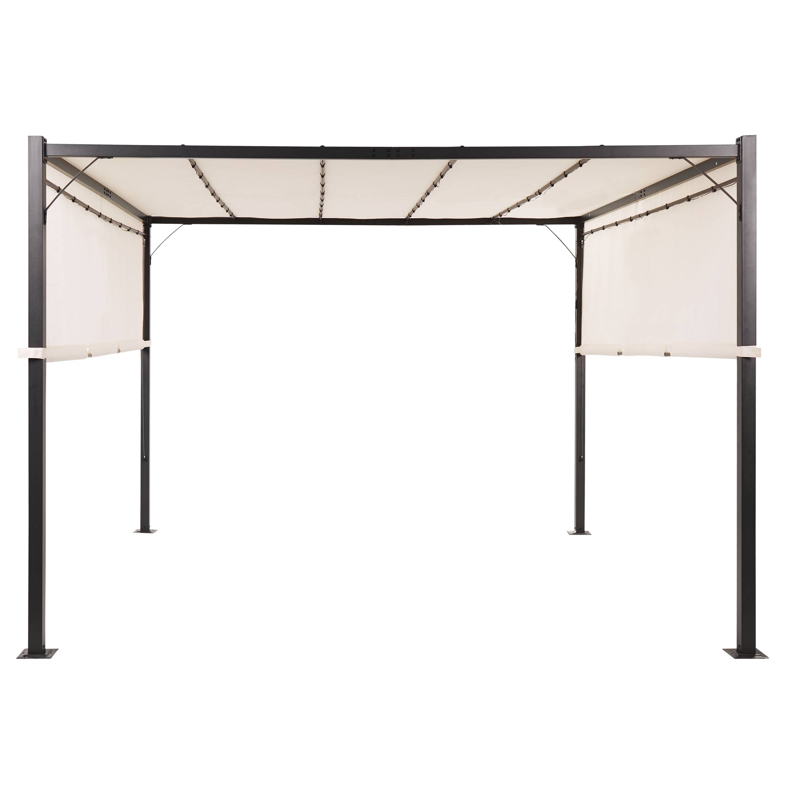 Pergola de jardin Acier Beige PARGA - Beliani - Image 1