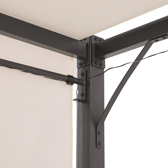 Pergola de jardin Acier Beige PARGA - Beliani - Image 5