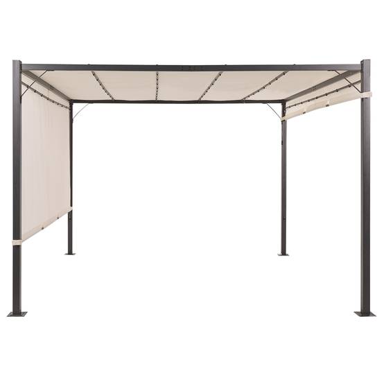 Pergola de jardin Acier Beige PARGA - Beliani - Image 3