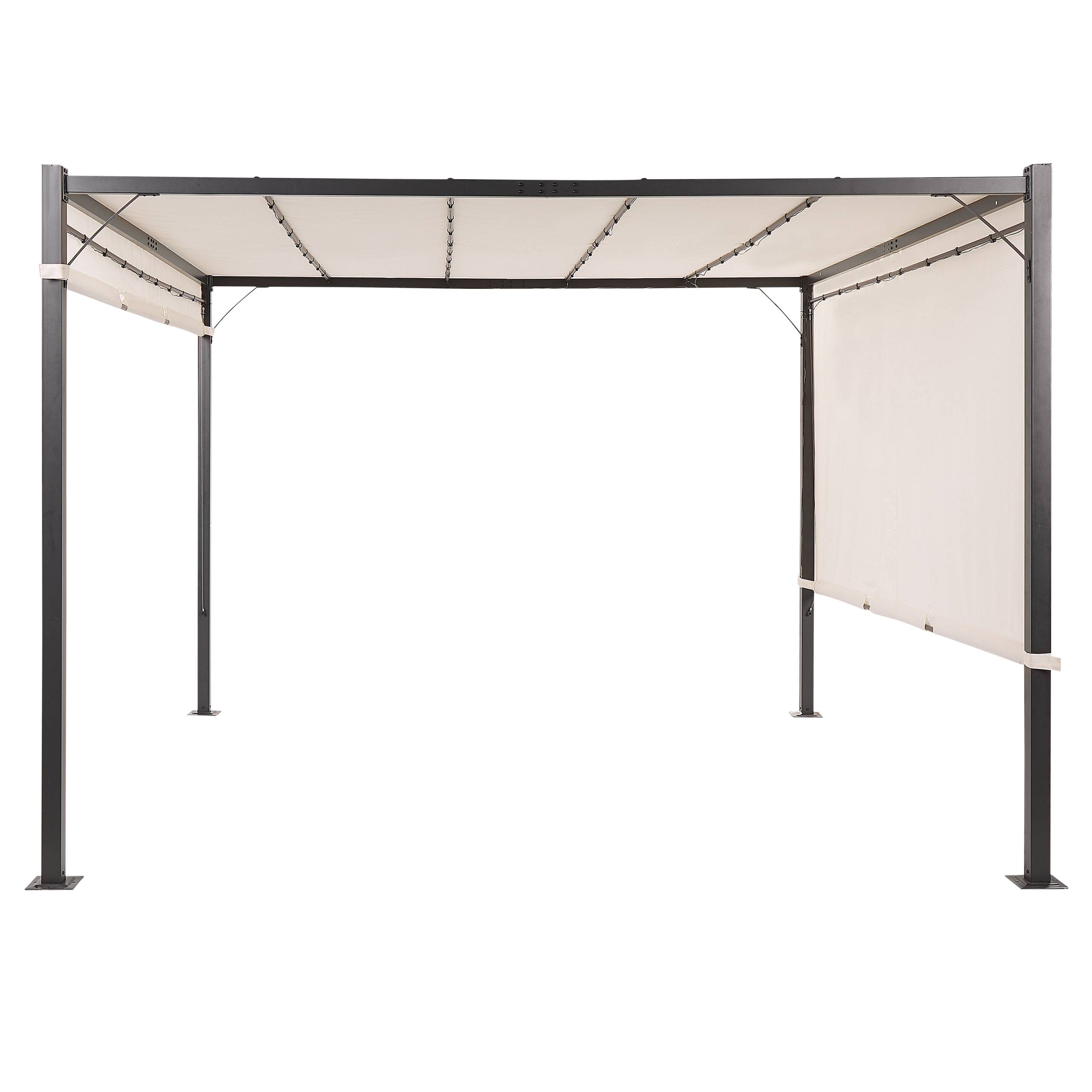 Pergola de jardin Acier Beige PARGA - Beliani - Image 4