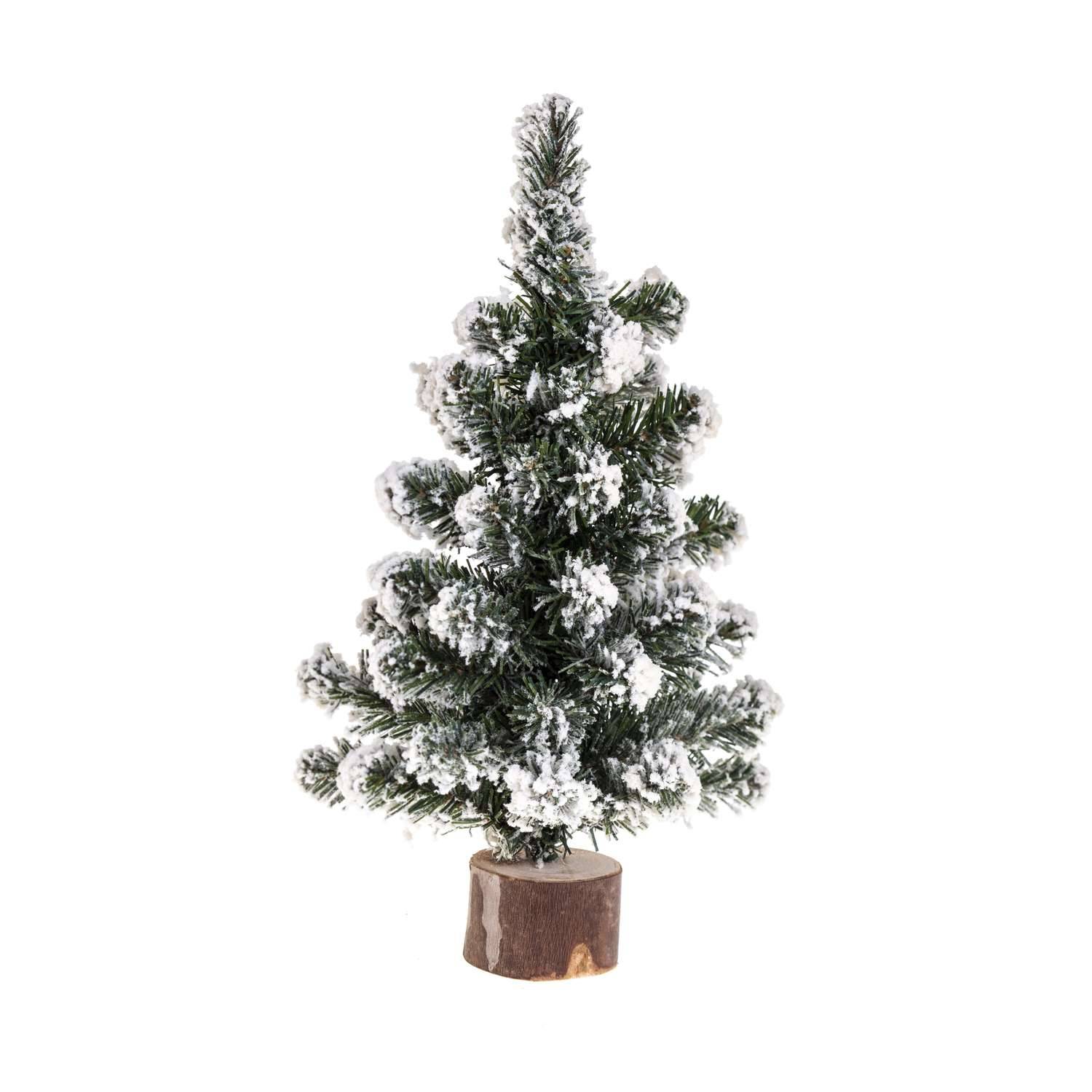 Fééric Lights & Christmas - Sapin de Noël artificiel Blooming effet enneigé - H. 25 cm - Vert et blanc - Féérie Lights & Christmas