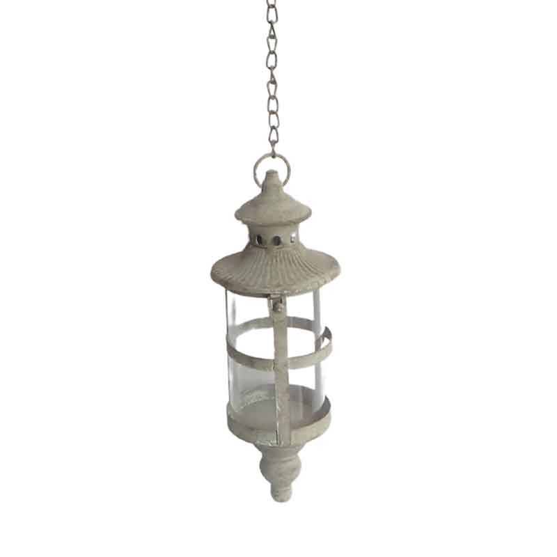 La Grande Prairie - Lanterne suspendue fer gris 11x31cm - Image 2