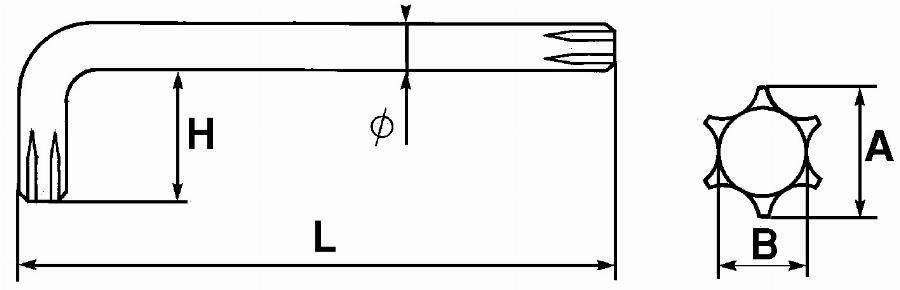 Cle male resistorx 27 mm SAM - 5927 - Image 2