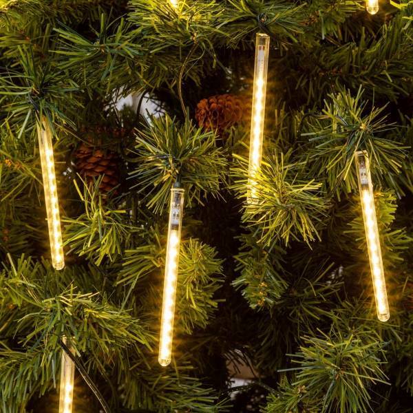 Lotti - Guirlande lumineuse chute de neige 9,5m 20 mini tubes stalactite blanc chaud câble vert Lotti - Image 1