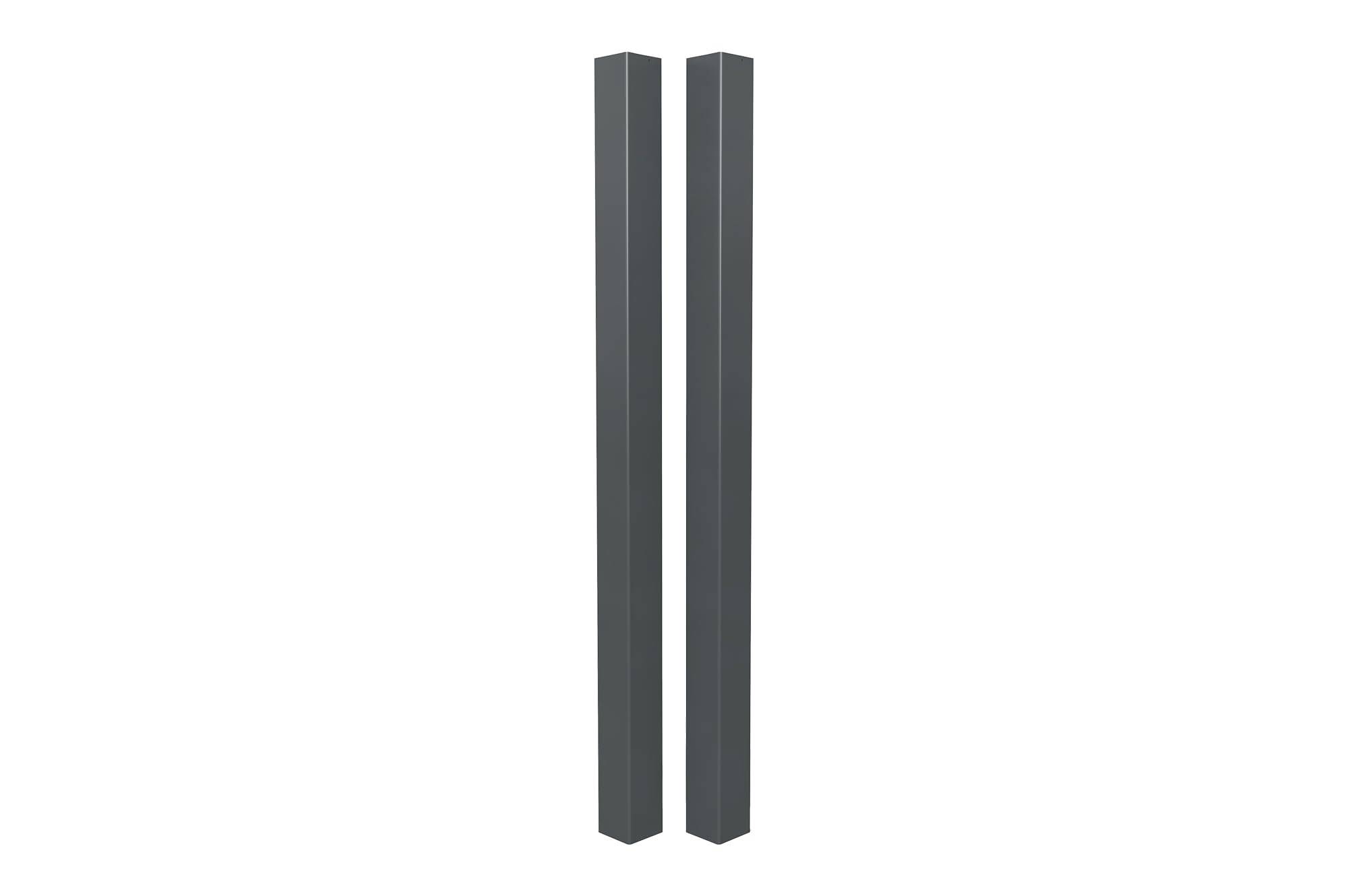 CASANOOV - Casanoov Portillon 1m LIFE H.160 cm aluminium gris + 2 poteaux ELDA aluminium gris 15x15 cm - Image 4